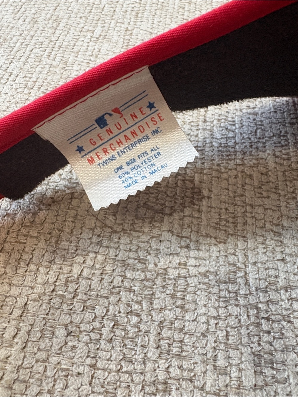 Champion Red Kids Visor with White C Logo - Picture 3 of 4